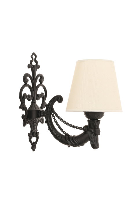 Opviq Gloria Lámpara de Pared Crema y Negro
